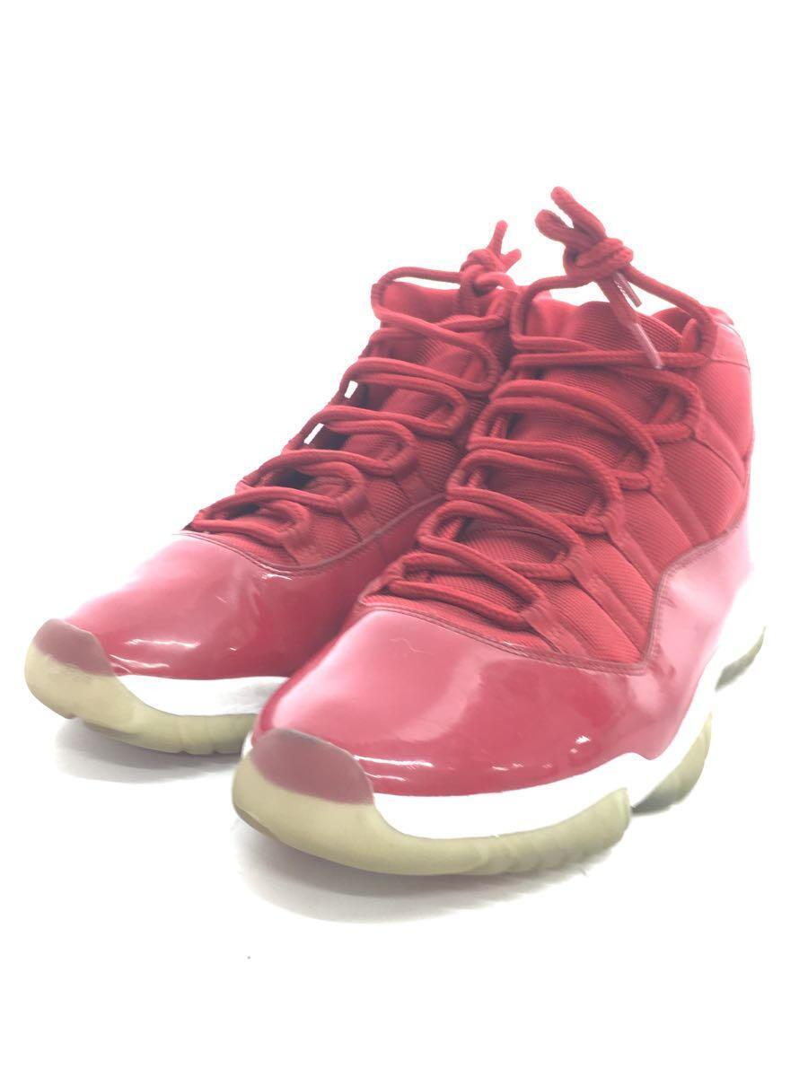 NIKE◆AIR JORDAN 11 RETRO/エアジョーダンレトロ/レッド/378037-623/29cm/RED/ソー_画像2