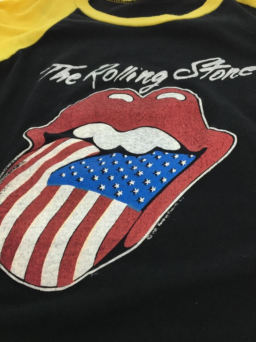 80S/The Rolling Stones/カットソー/M/コットン/ブラック/ラグラン/コピーライト_画像4