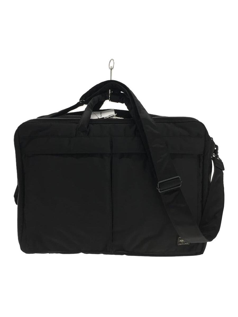 PORTER◆TANKER/3WAY BRIEFCASE/ブリーフケース/ナイロン/BLK/無地/622-76672