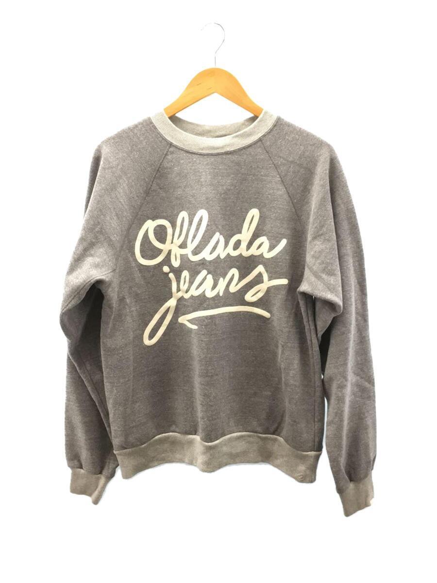 Oblada/Logo Sweat Shirt/スウェット/OS/コットン/グレー/プリント/22AW