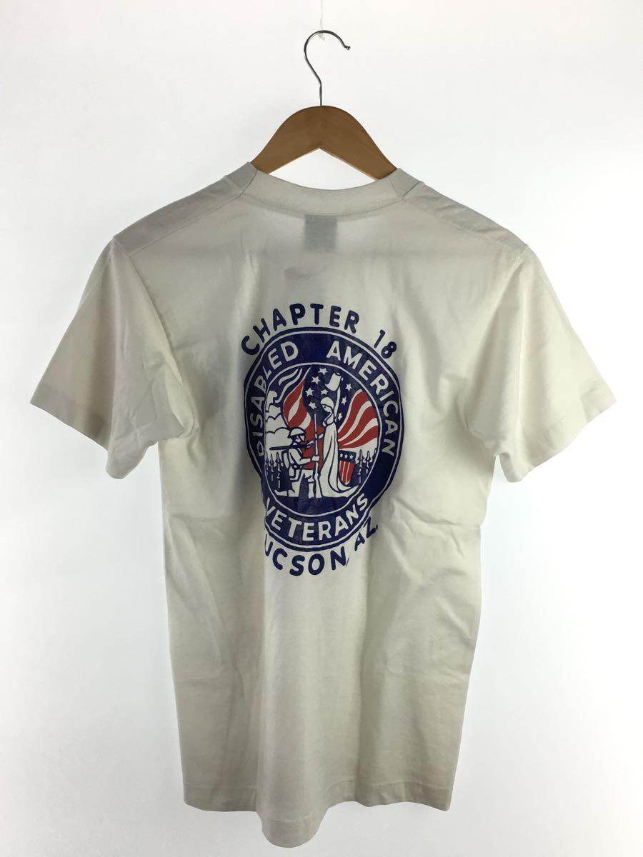 FRUIT OF THE LOOM◆Tシャツ/M/コットン/WHT/プリント/disabled american veterans/90s/USA製_画像2