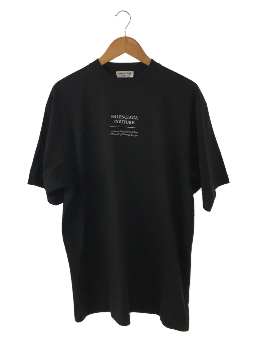 正規逆輸入品】 BALENCIAGA◇Tシャツ/XXS/コットン/BLK/無地/KT93 0107