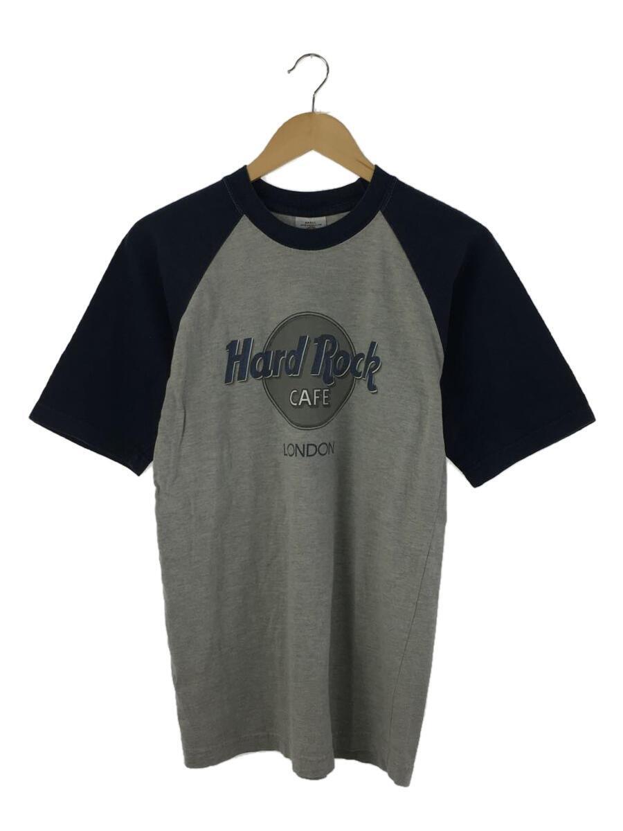 HARD ROCK◆Tシャツ/S/コットン/グレー/ラグランTシャツ/LONDON