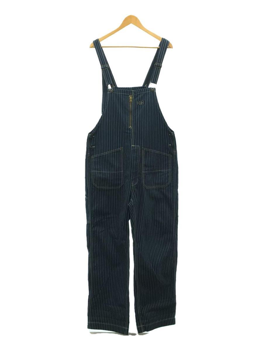 Schott◆オーバーオール/OLD HICKORY OVERALL/コットン/NVY/ストライプ/3196013