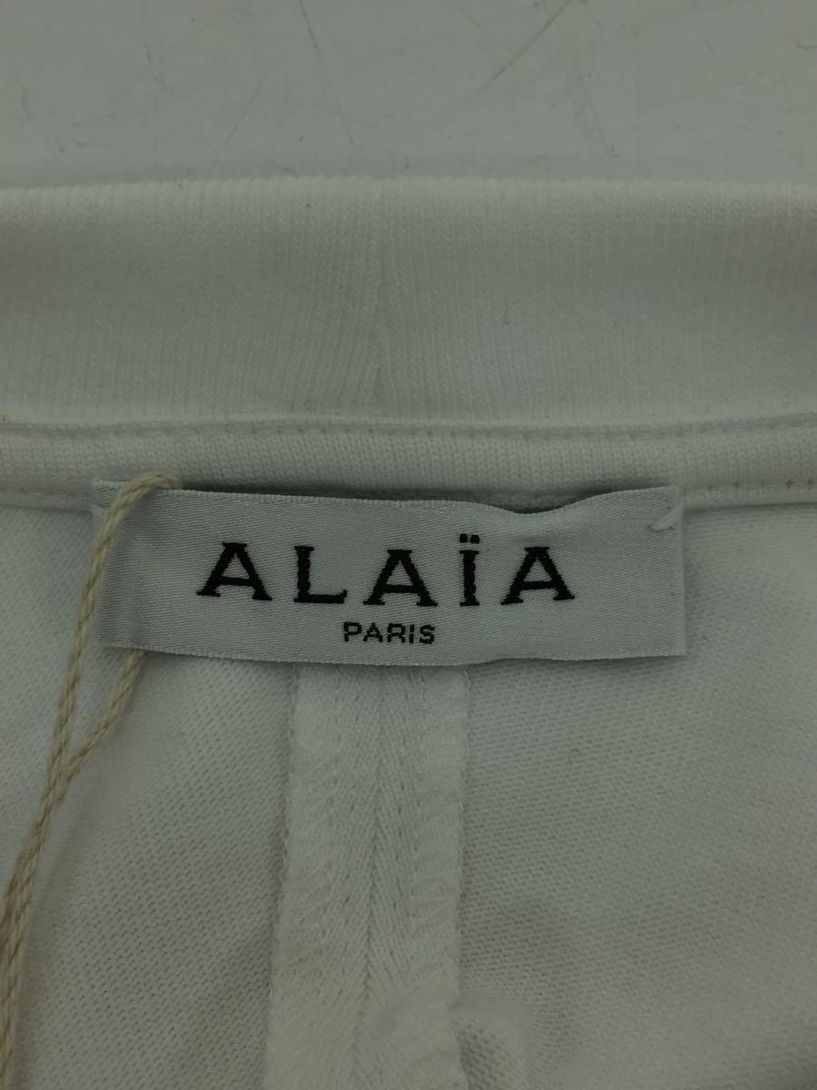 ALAIA◆アライア/ワイドスリーブジャージーTシャツ/38/コットン/WHT/AA9H02911J017_画像3