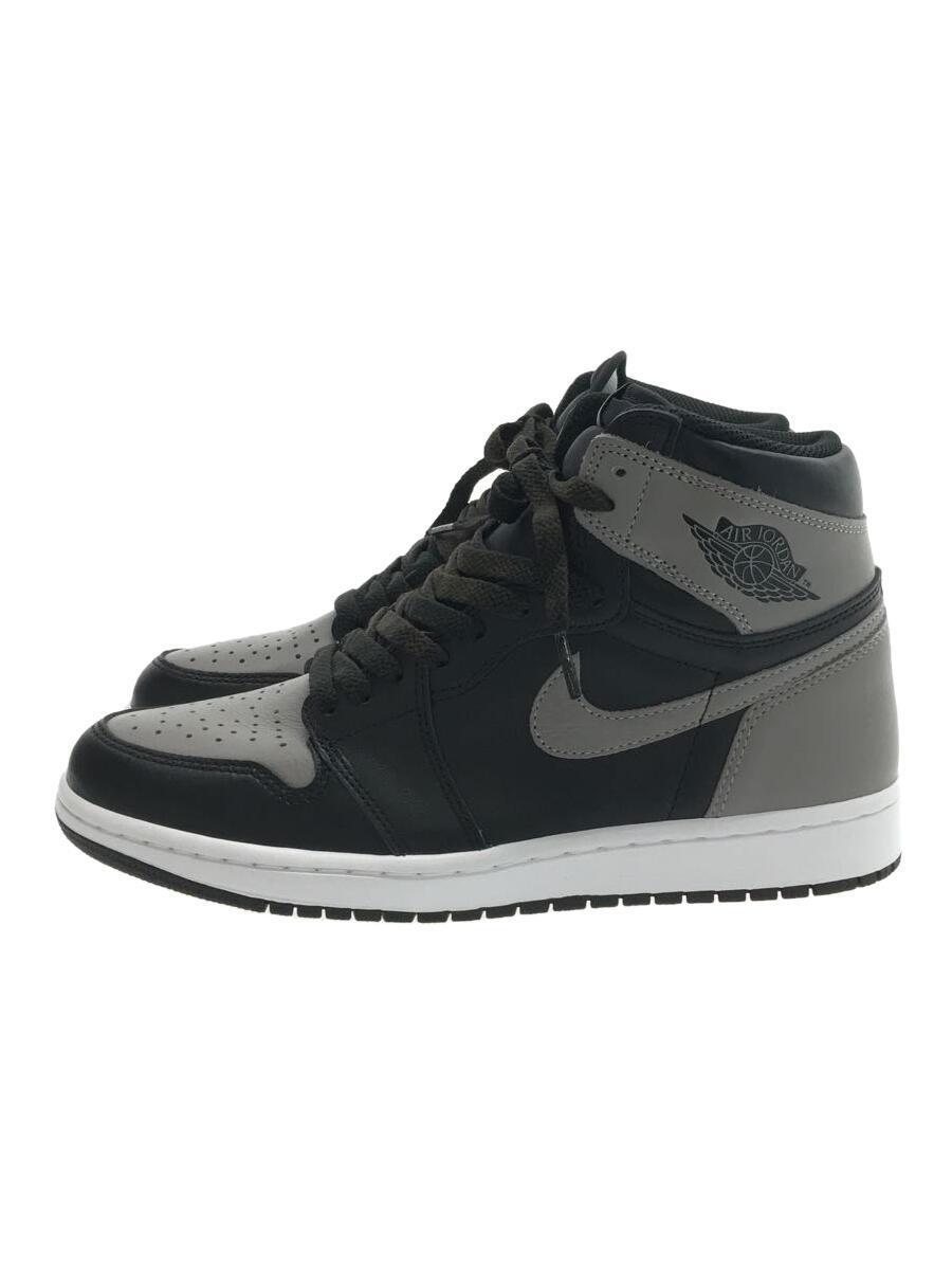 NIKE◆AIR JORDAN 1 RETRO HIGH OG/エアジョーダン1レトロハイ/ブラック/27.5cm/BLK/