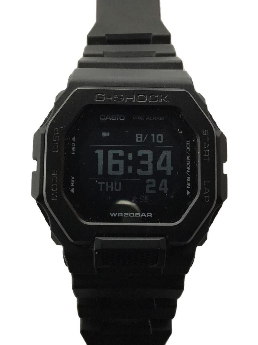 CASIO◆クォーツ腕時計_G-SHOCK/デジタル/ラバー/BLK/BLK/SS_画像1