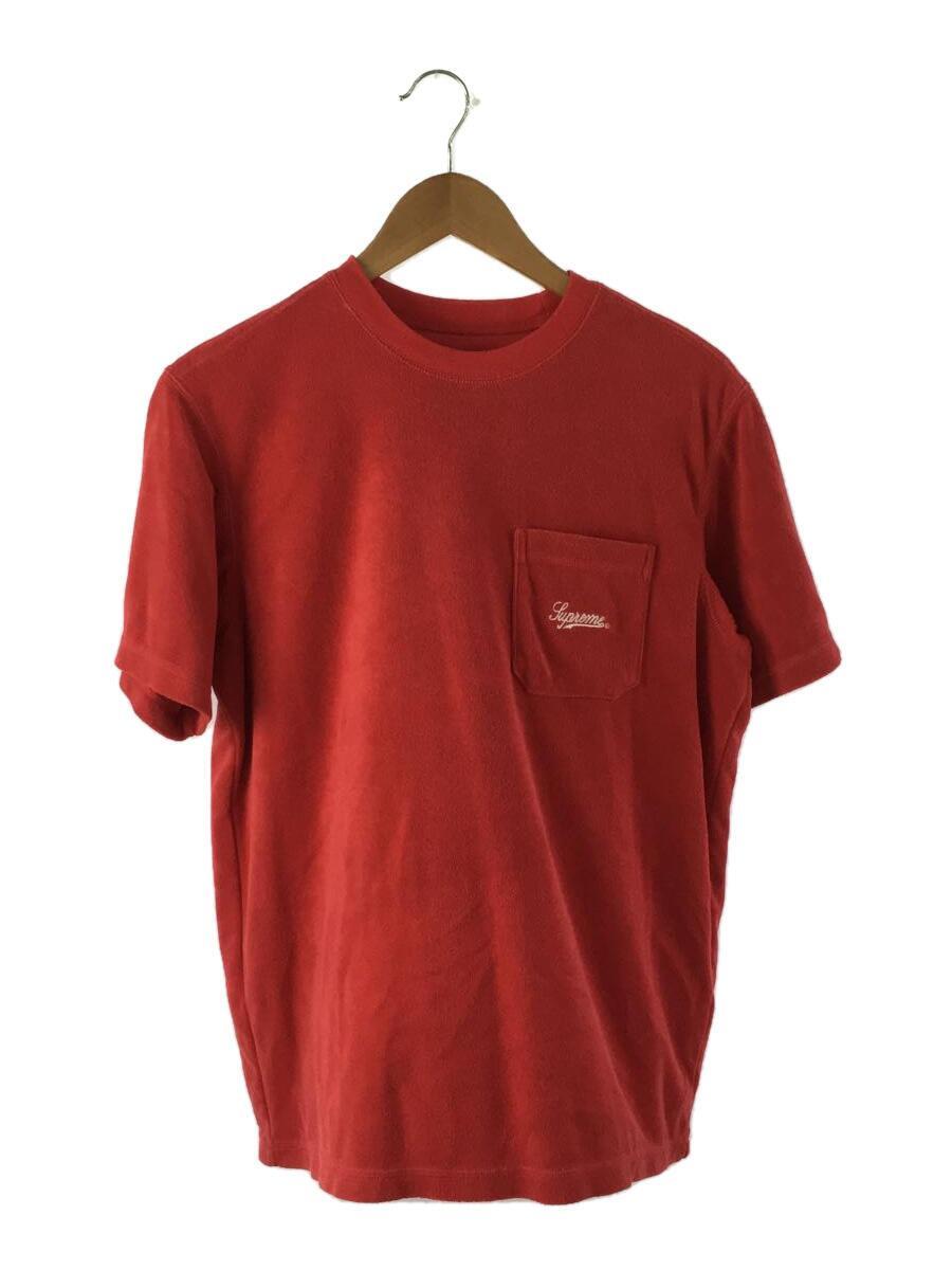 Supreme◆19SS/Terry Pocket Tee/Tシャツ/S/コットン/RED_画像1