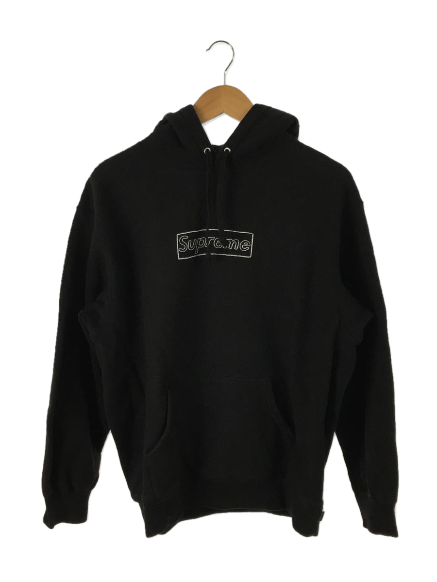 Supreme◆Chalk Logo Hooded Sweatshirt/パーカー/M/コットン/BLK