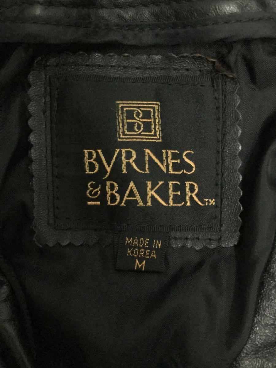 Byrnes&Baker/レザージャケット・ブルゾン/M/レザー/BLK(Mサイズ