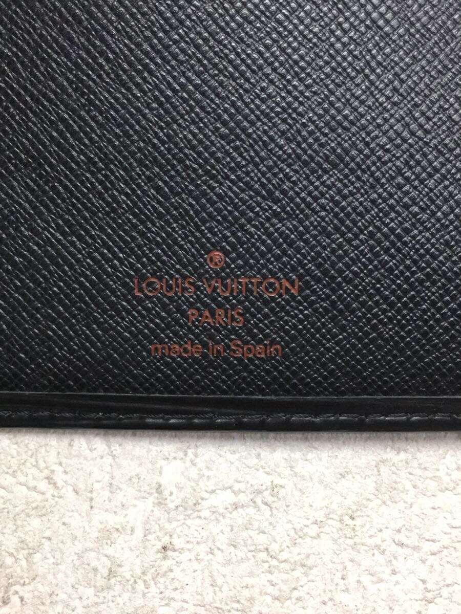 LOUIS VUITTON◆内側傷有/内側劣化有/長財布/PVC/BLK/メンズ/M63732_画像3