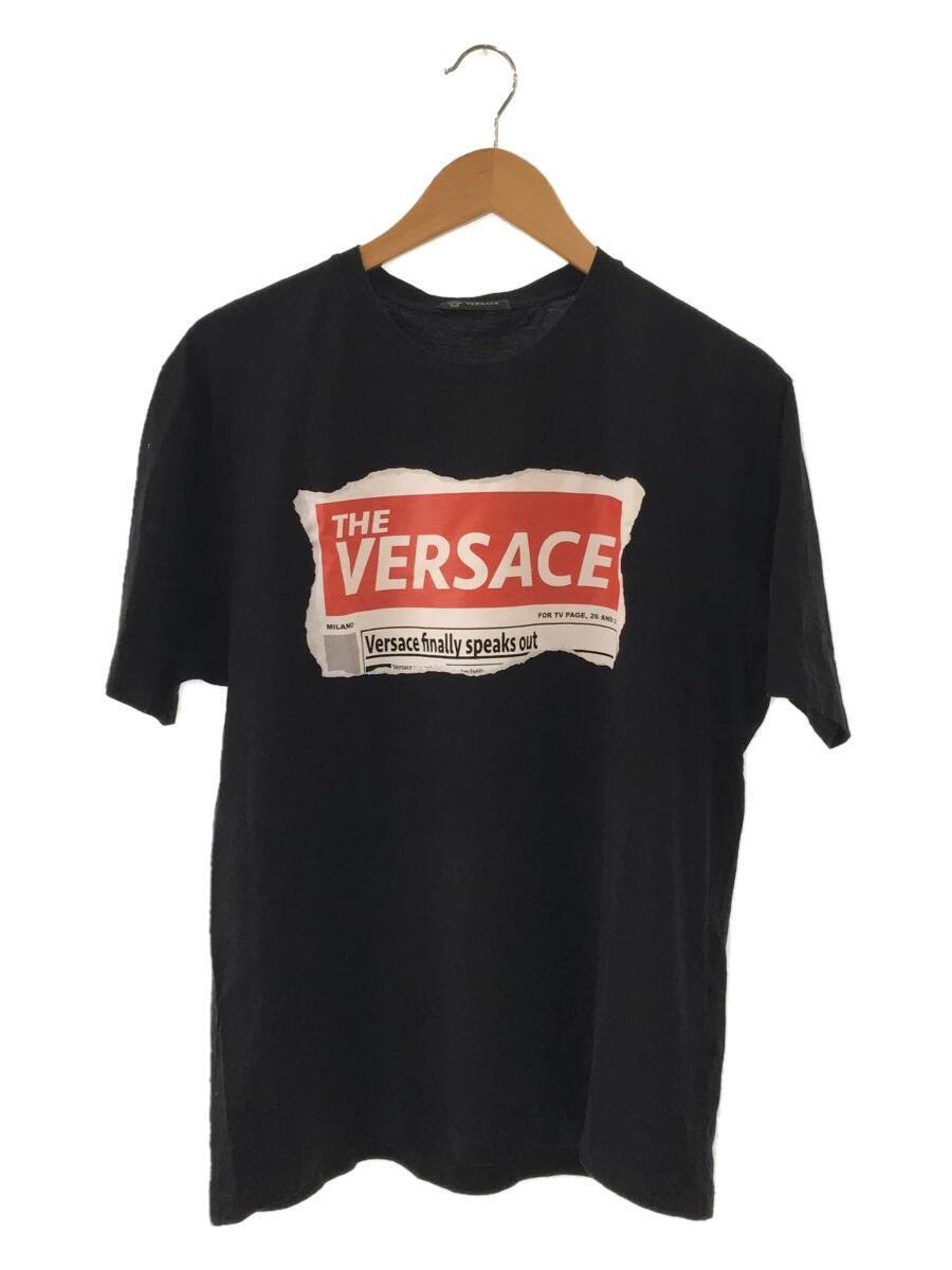 VERSACE◆Tシャツ/-/コットン/BLK