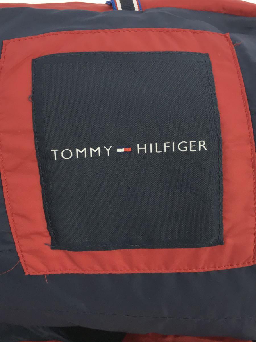 TOMMY HILFIGER◆ダウンジャケット/M/ナイロン/RED/無地_画像3