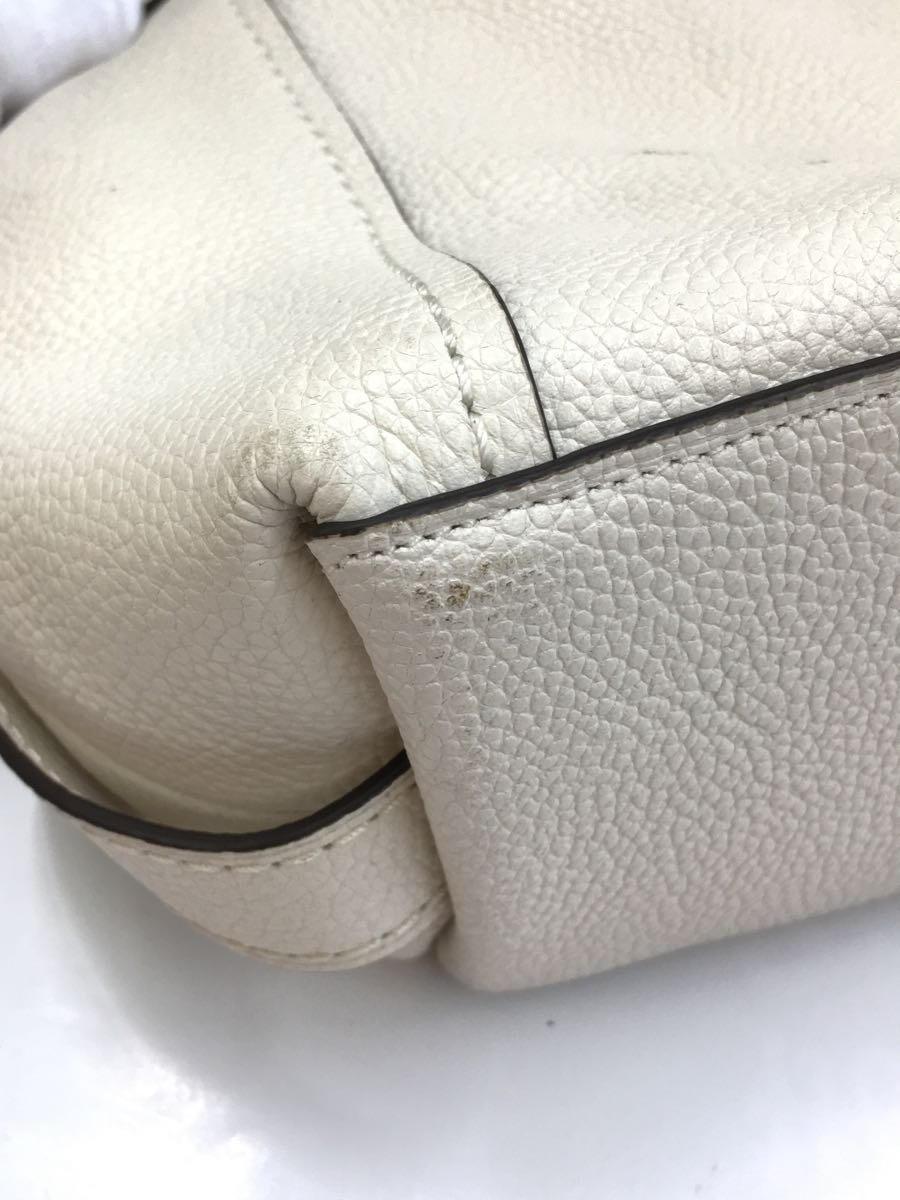 COACH◆イーディー ペブルドレザー/ショルダーバッグ/レザー/WHT/57124_画像7