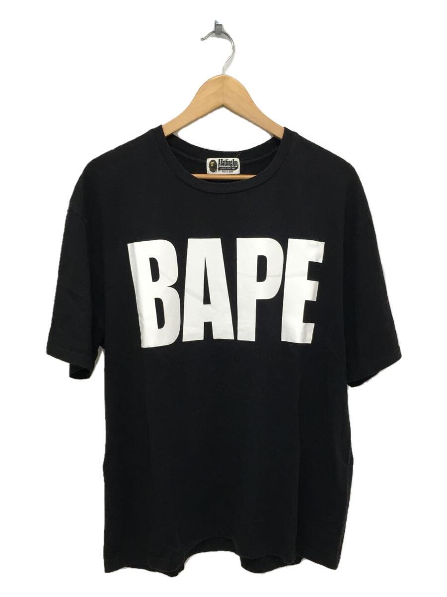 A BATHING APE◆Tシャツ/FREE/コットン/BLK/プリント/001CSE302516_画像1