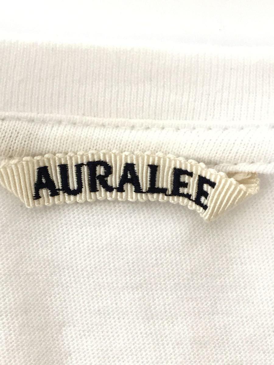 AURALEE◆Tシャツ/LL/コットン/ホワイト/無地/a9st02st_画像3