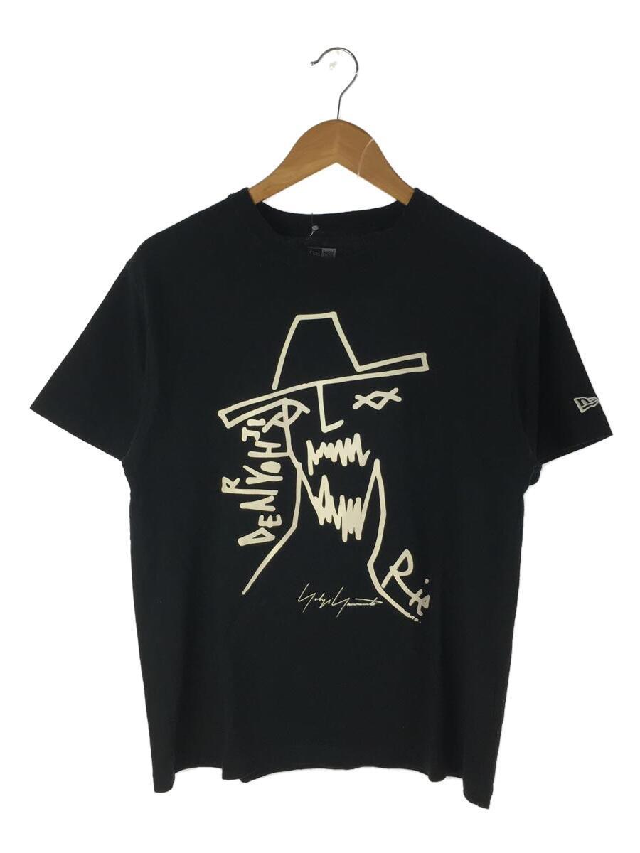 YOHJI YAMAMOTO◆Tシャツ/M/コットン/ブラック/HD-T93-983