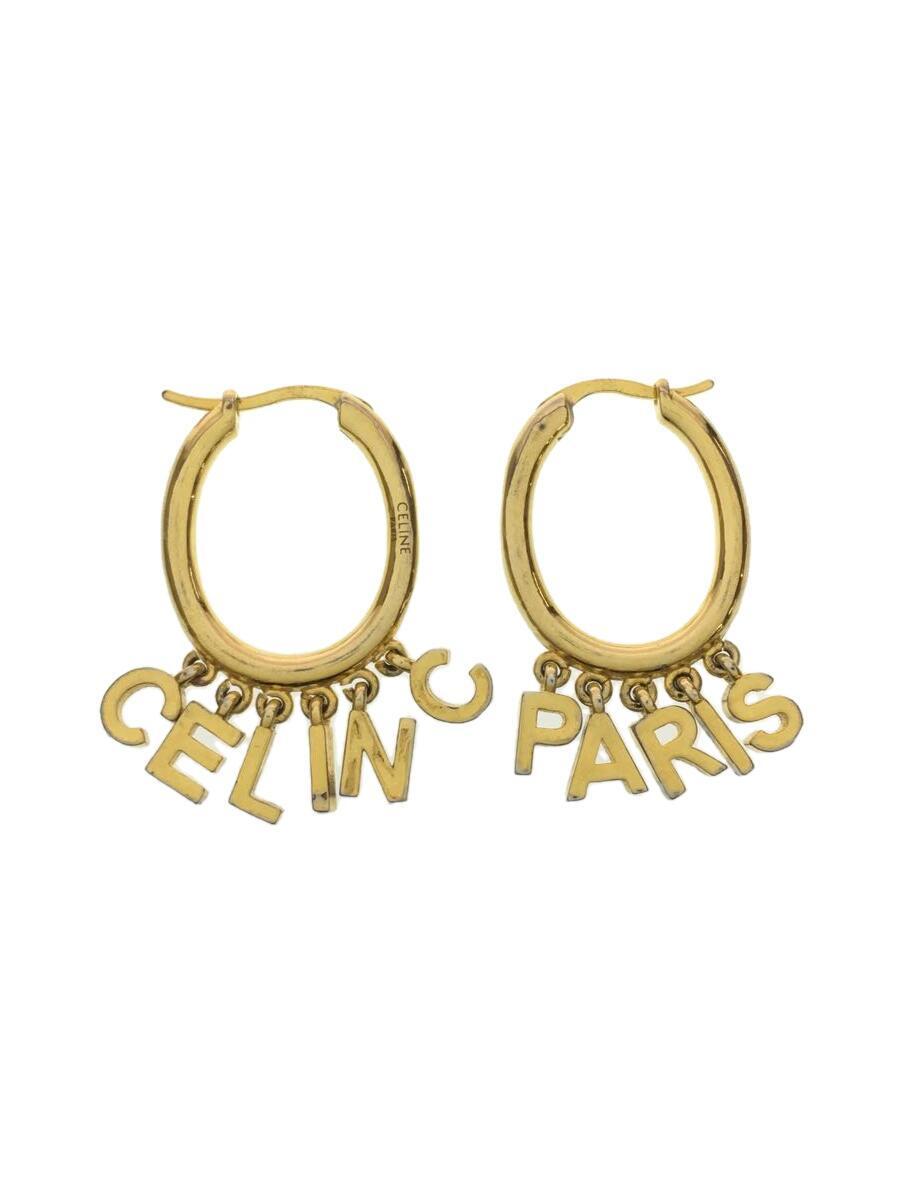 CELINE◆ピアス/メッキ/GLD/レディース_画像1