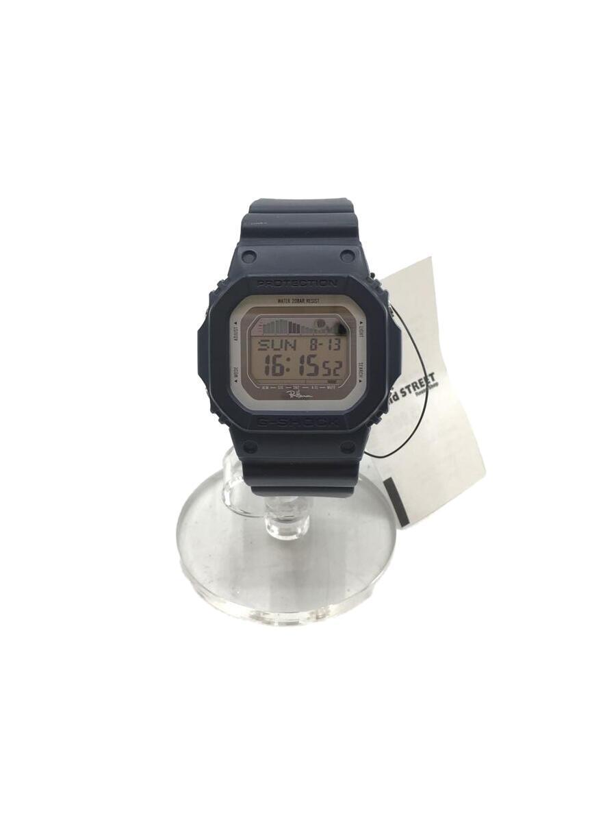 CASIO◆クォーツ腕時計/デジタル/ラバー/NVY/GLX-5600