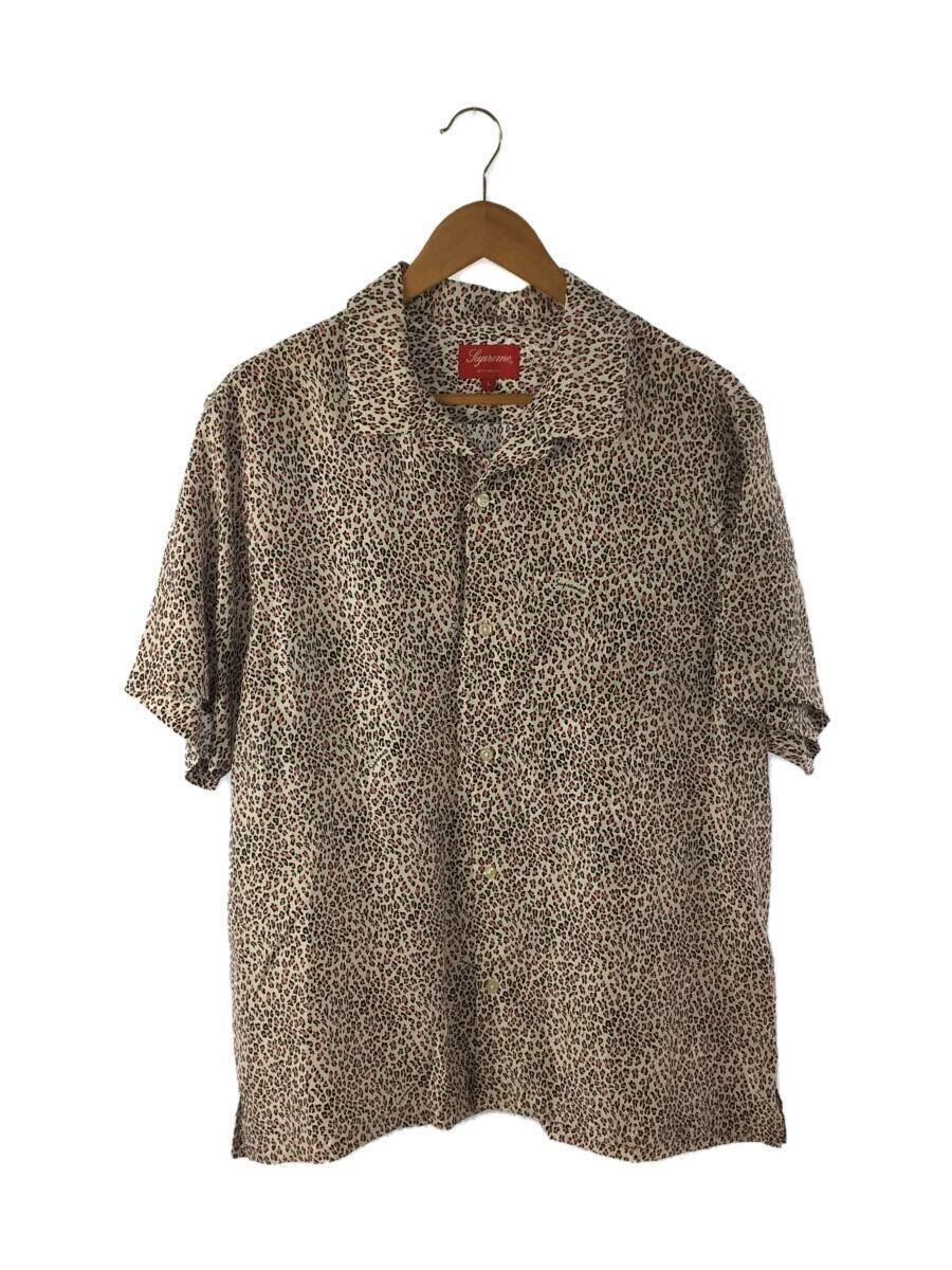 Supreme◆22SS Leopard Silk S/S Shirt半袖シャツ/L/シルク/PNK/レオパード_画像1
