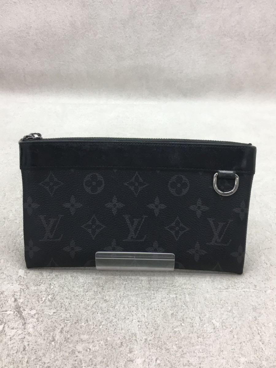 LOUIS VUITTON◆ポシェット・ディスカバリーPM_モノグラム・エクリプス_BLK/PVC/BLK