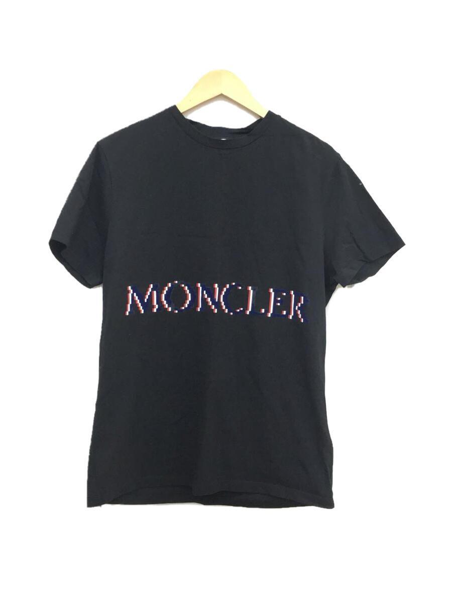 MONCLER◆Tシャツ/-/コットン/ブラック/プリント