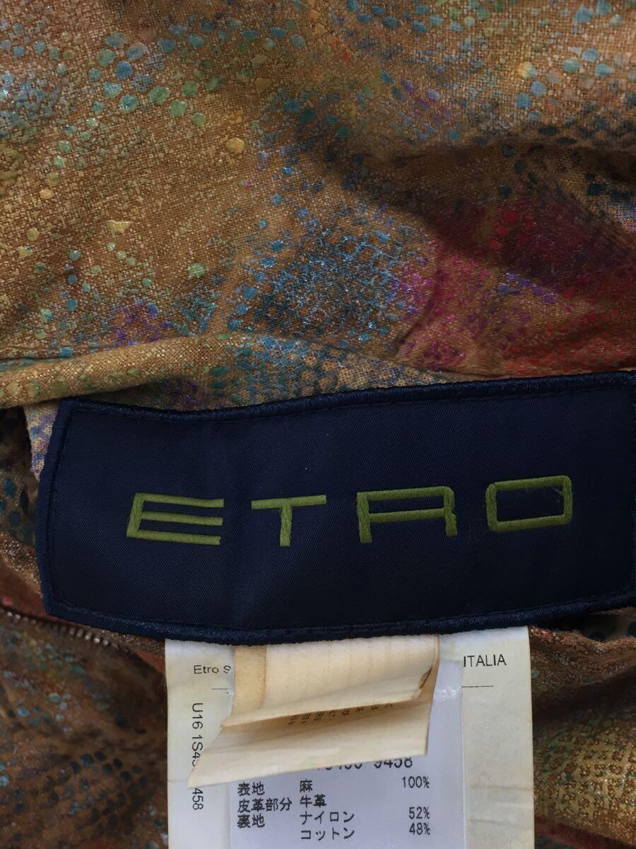 ETRO◆ジャケット/XL/リネン/CML/総柄_画像3