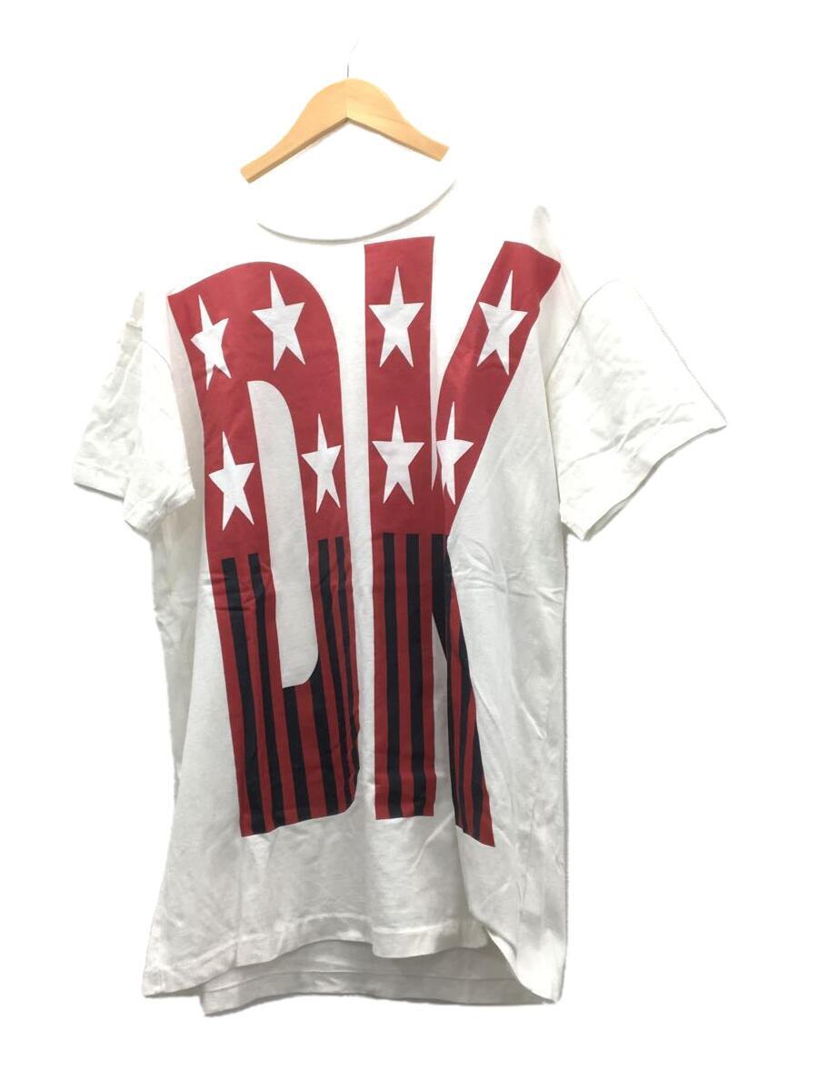 DKNY(DONNA KARAN NEW YORK)◆Tシャツ/L/コットン/ホワイト/USA製_画像1