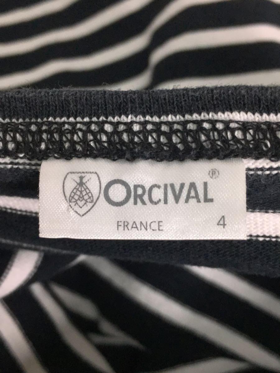 ORCIVAL◆Tシャツ/4/コットン/BLK/ボーダー/ORC-6737_画像3