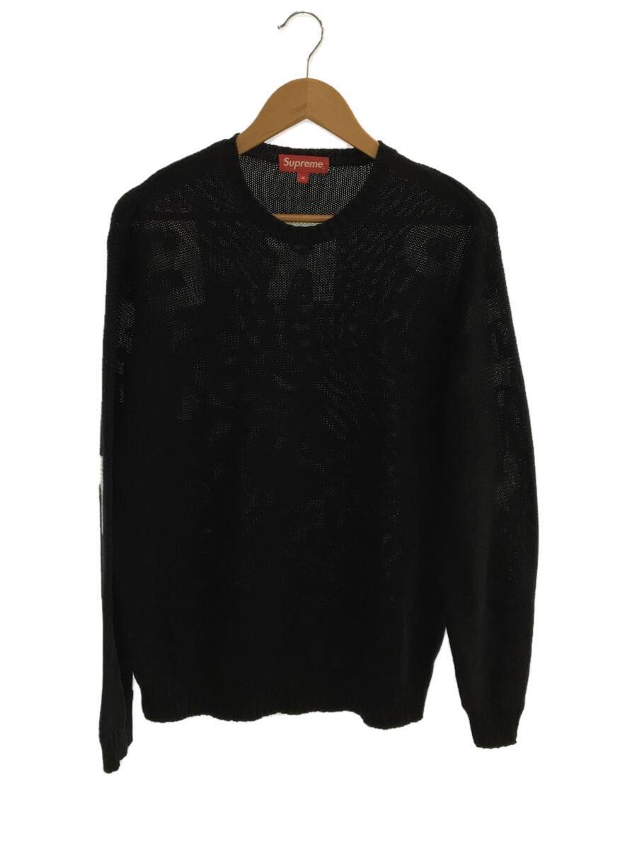 Supreme◆セーター(薄手)/M/コットン/ブラック/20SS/Back Logo Sweater/バックロゴ/ニット/