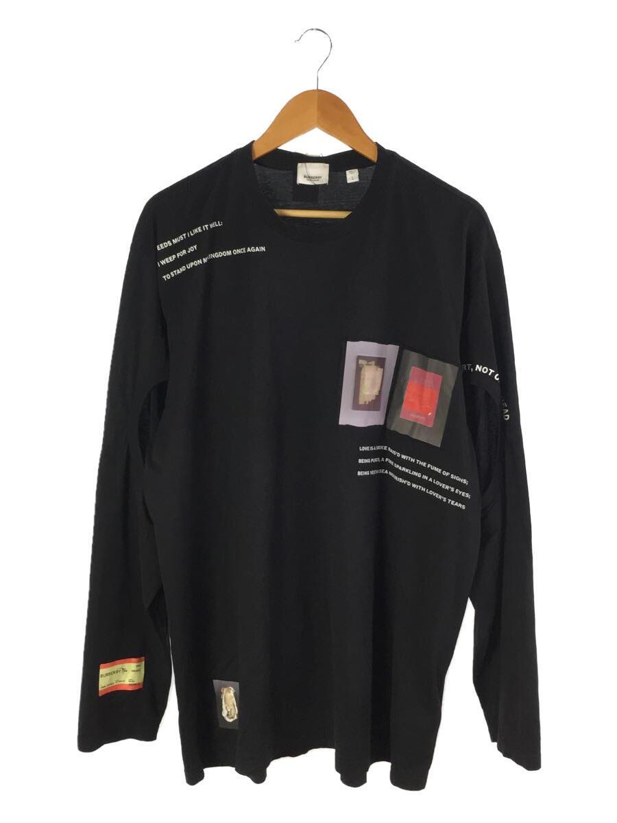 日本未発売】 BURBERRY◇長袖Tシャツ/L/コットン/BLK/4558661 Lサイズ
