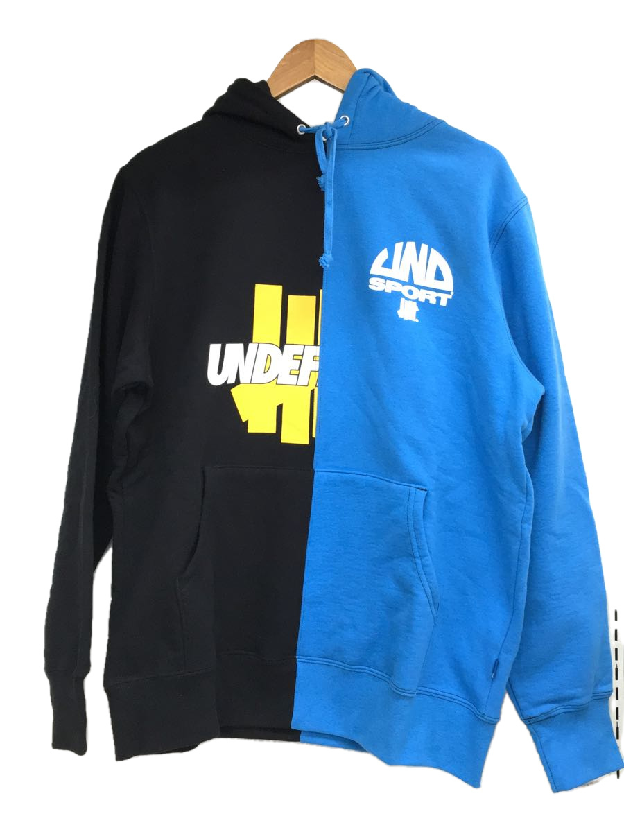 UNDEFEATED◆21AW/RECONSTRUCT PULLOVER HOOD/M/コットン/ブラック/213077009020