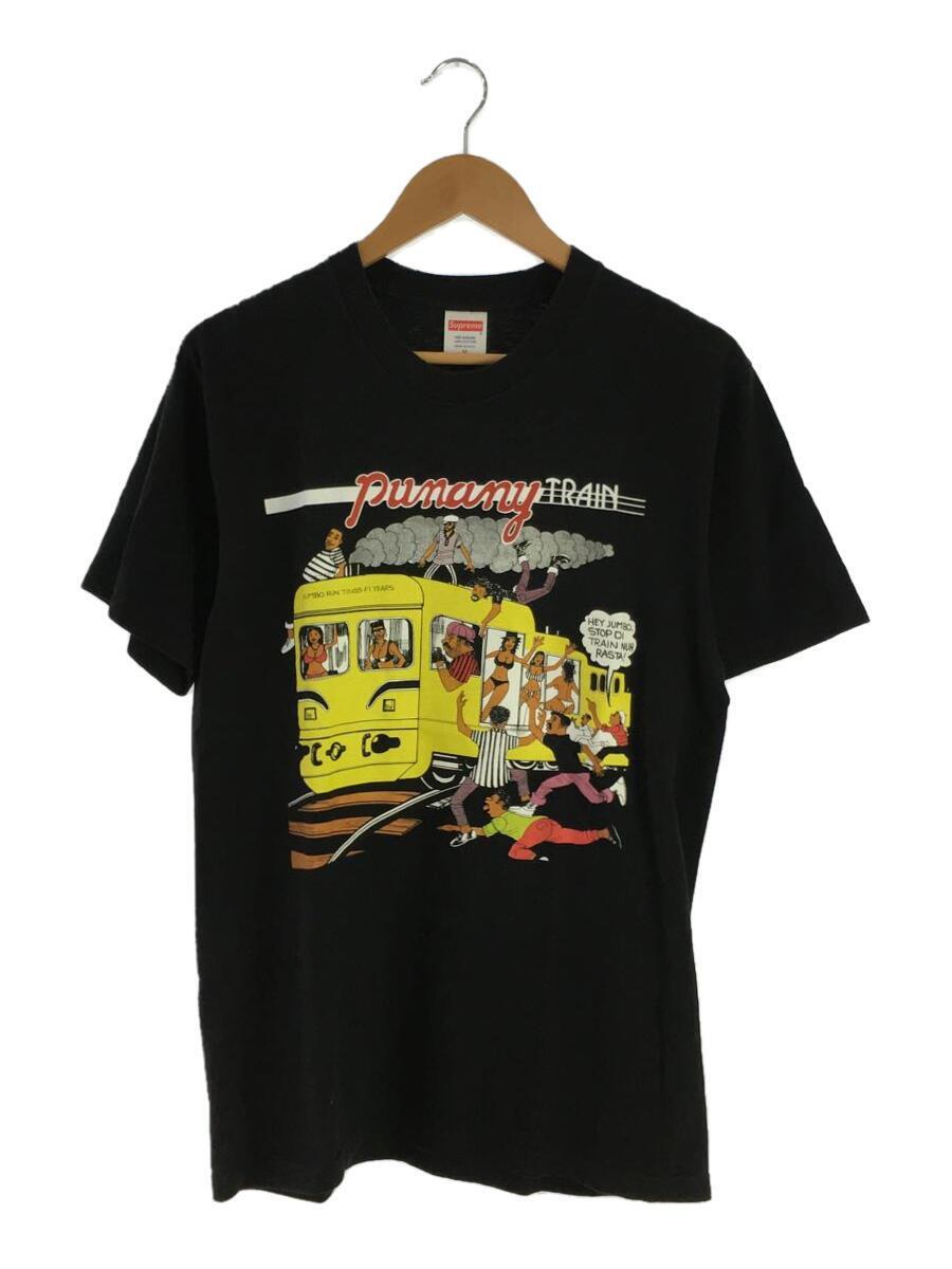 Supreme◆17SS Limonious Punany Train Tee/Tシャツ/M/コットン/BLK/無地