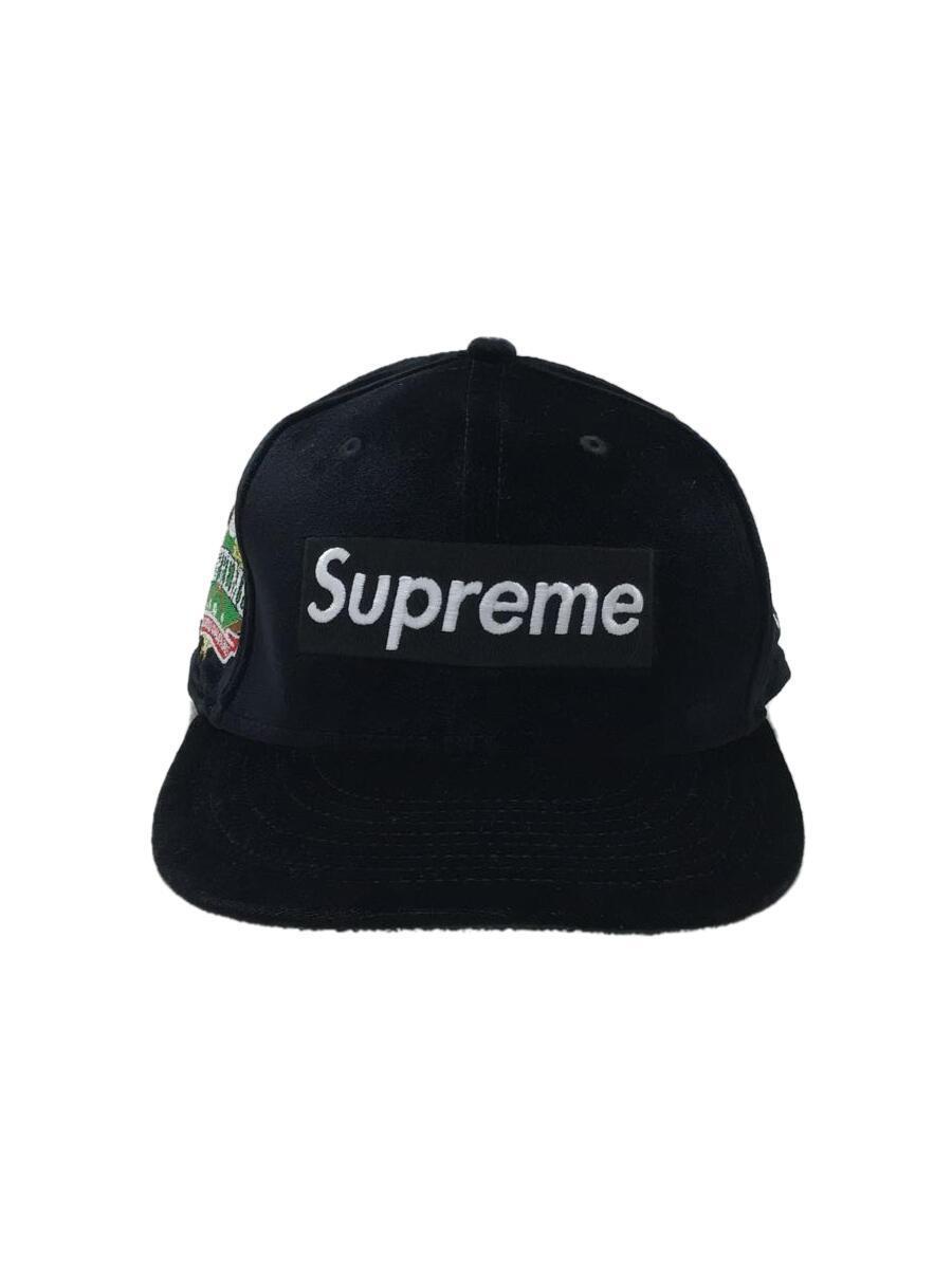 リアル Supreme◇22AW/Velour 3/8/BLK/メンズ Logo/7 Box 野球帽