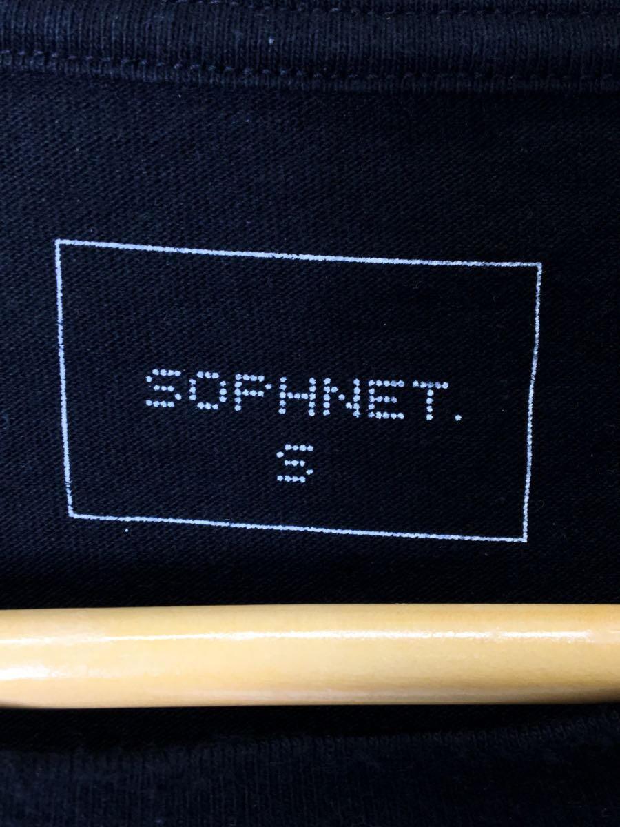 SOPHNET.◆スター刺繍Tシャツ/S/コットン/BLK/無地/soph-189030_画像3