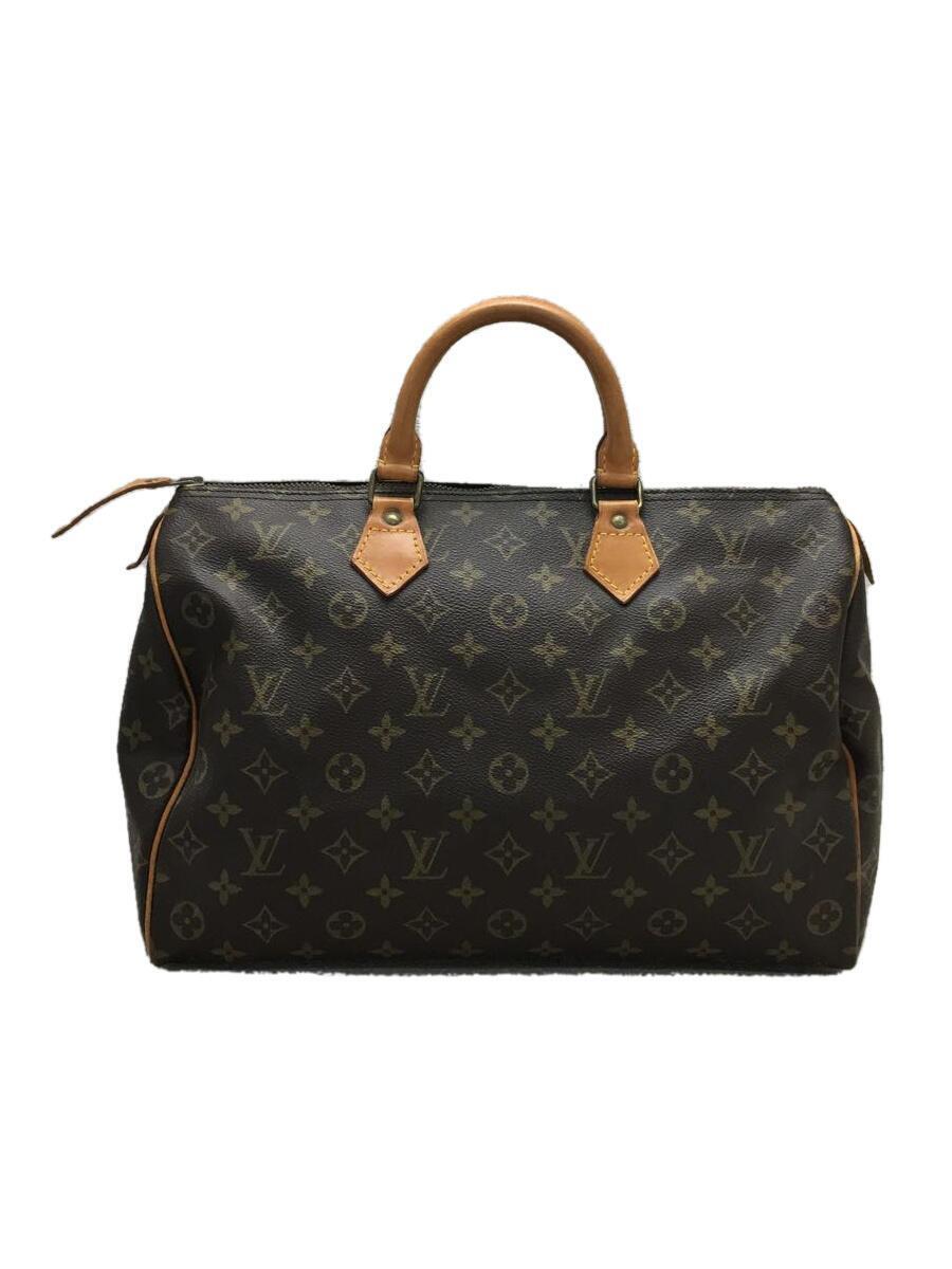LOUIS VUITTON◇スピーディ35_モノグラム・キャンバス_BRW/PVC/BRW-