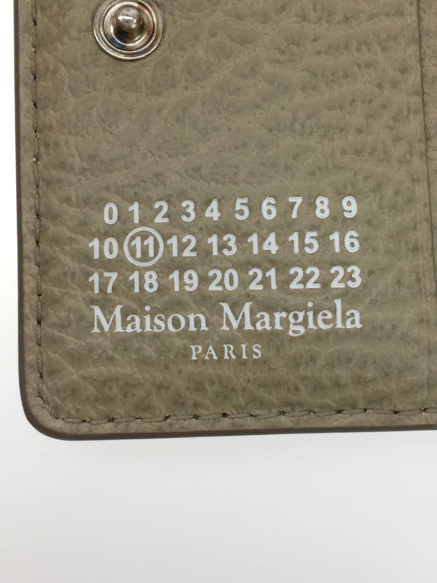 Maison Martin Margiela◆2つ折り財布/バイフォールド/カラー:BLEACH/牛革/BEG/無地/S56UI0140_画像3