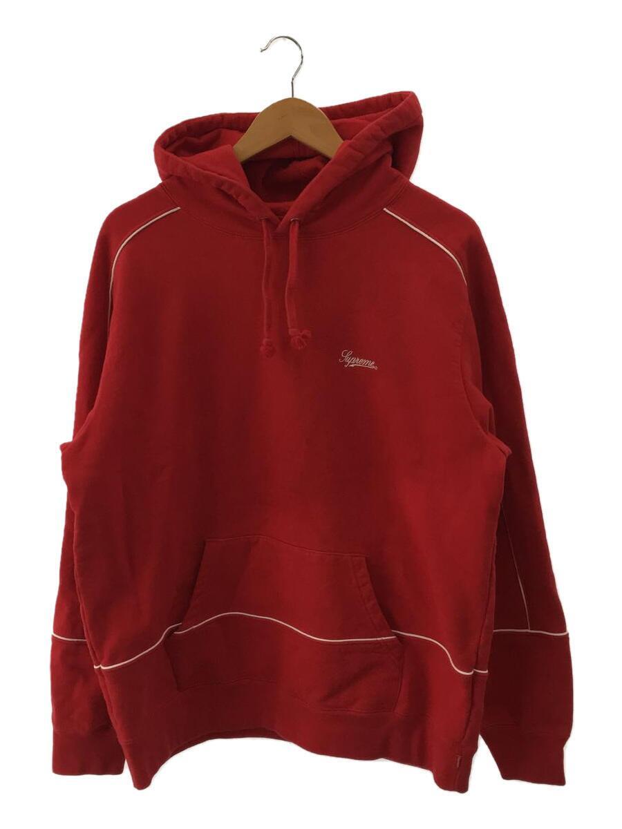 人気の Supreme◇18ss/piping hooded sweatshirt/パーカー/L/コットン