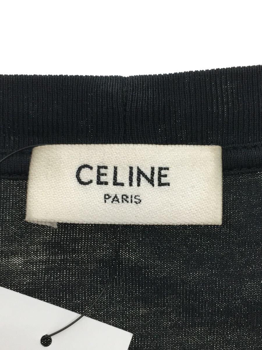 CELINE◆21AW/タイダイ ロゴプリントTシャツ/ルーズフィット/XS/コットン/ブラック_画像3