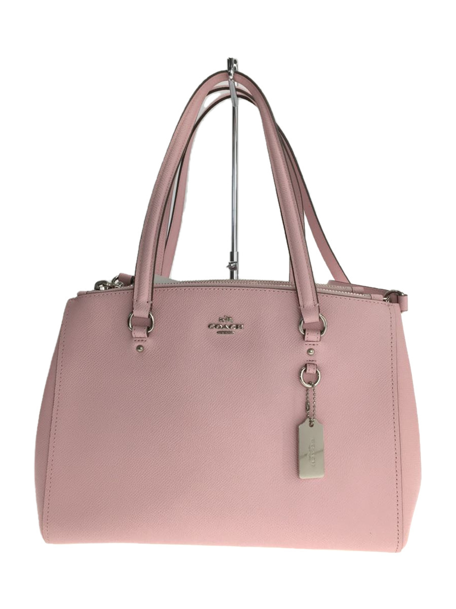 高価値 COACH◇ブリーフケース_オールレザー/レザー/PNK ブリーフ