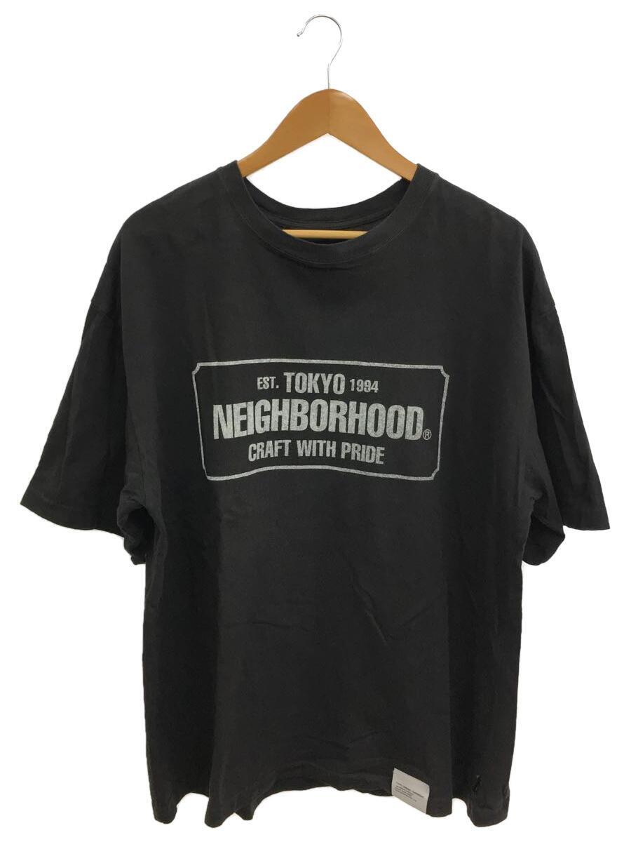 NEIGHBORHOOD◆Tシャツ/XL/コットン/GRY/プリント/2220KNH-CSM03/Sulfur Dye Crewneck_画像1