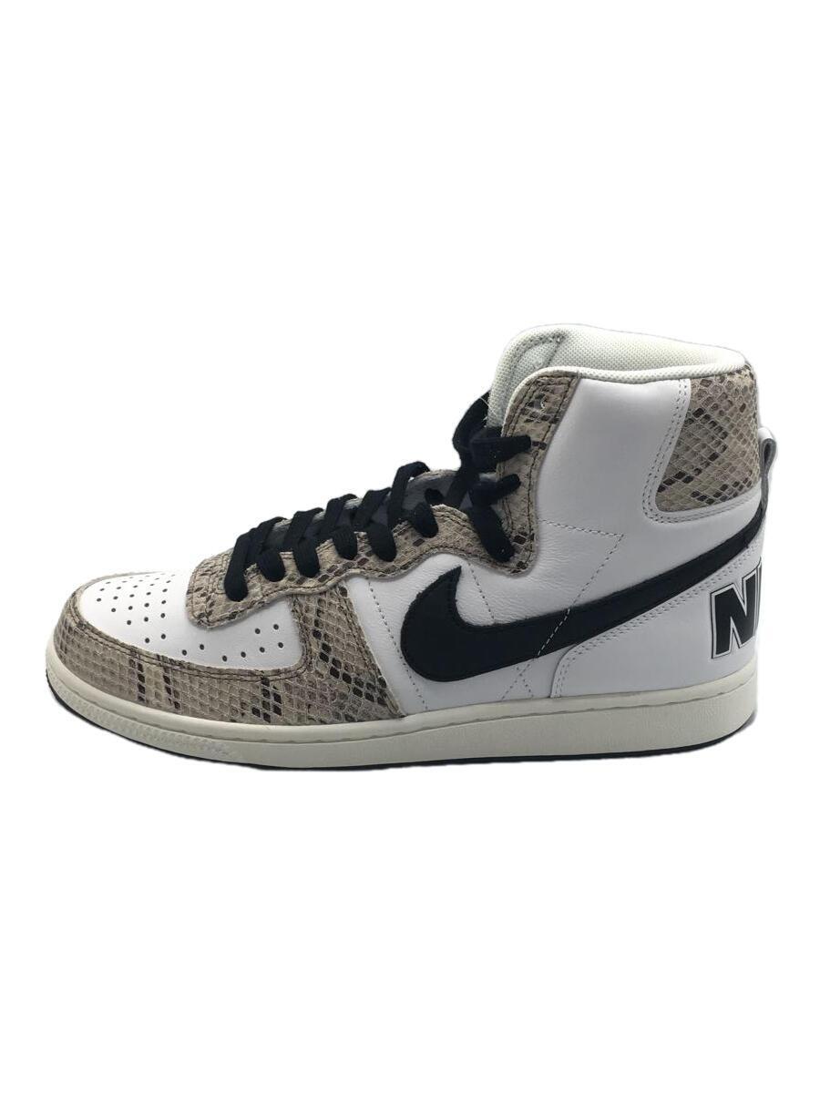 NIKE◆ハイカットスニーカー/27cm/WHT/レザー/FB1318-100_画像1