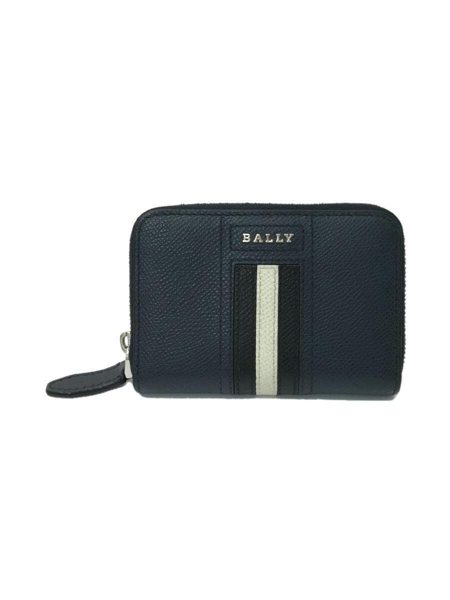 BALLY◆箱有/コインケース/レザー/ネイビー/LT/17