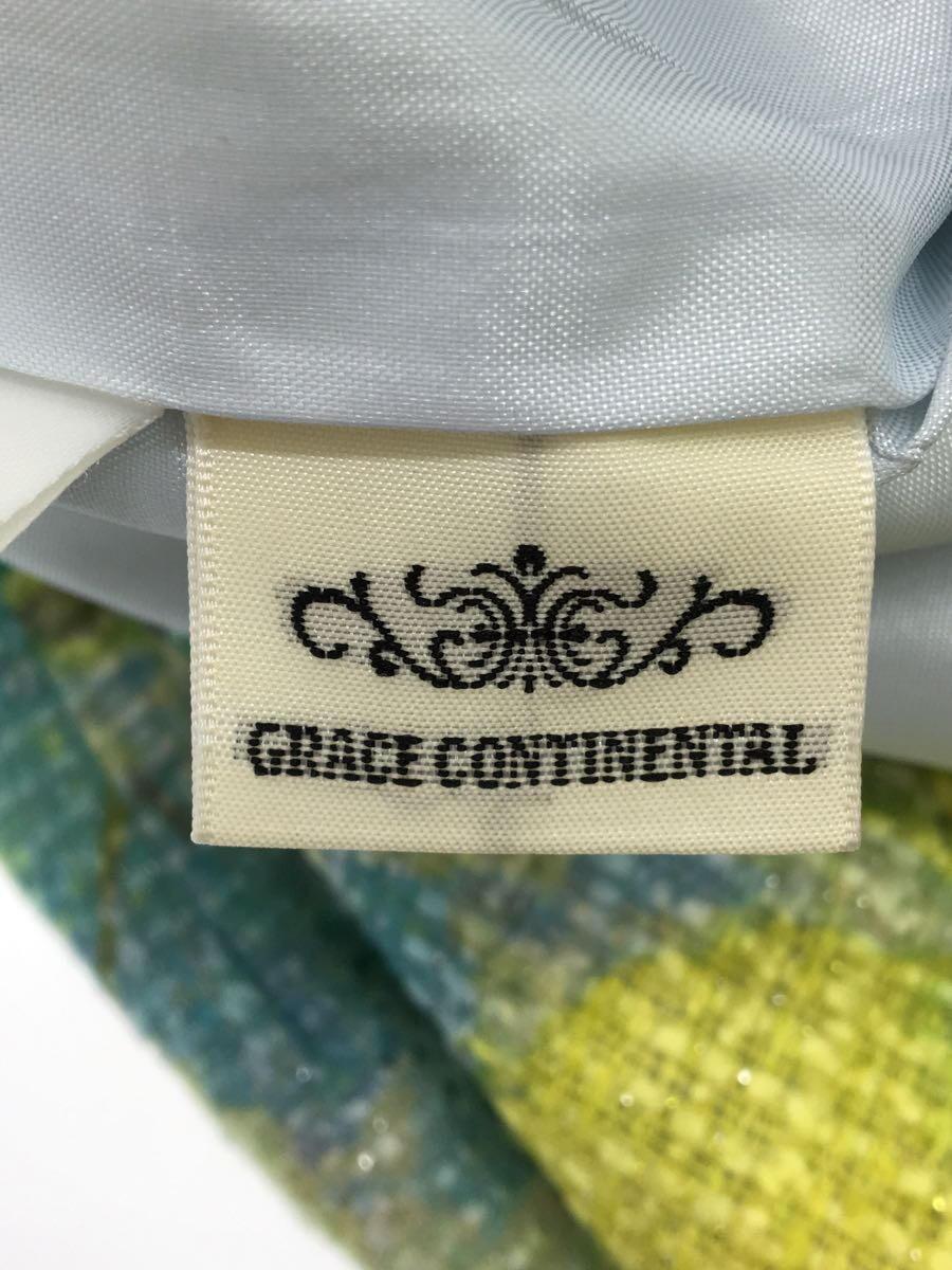 GRACE CONTINENTAL◆ノースリーブワンピース/38/ポリエステル/GRN/花柄/1513 1107-0/花柄/ツイード_画像3