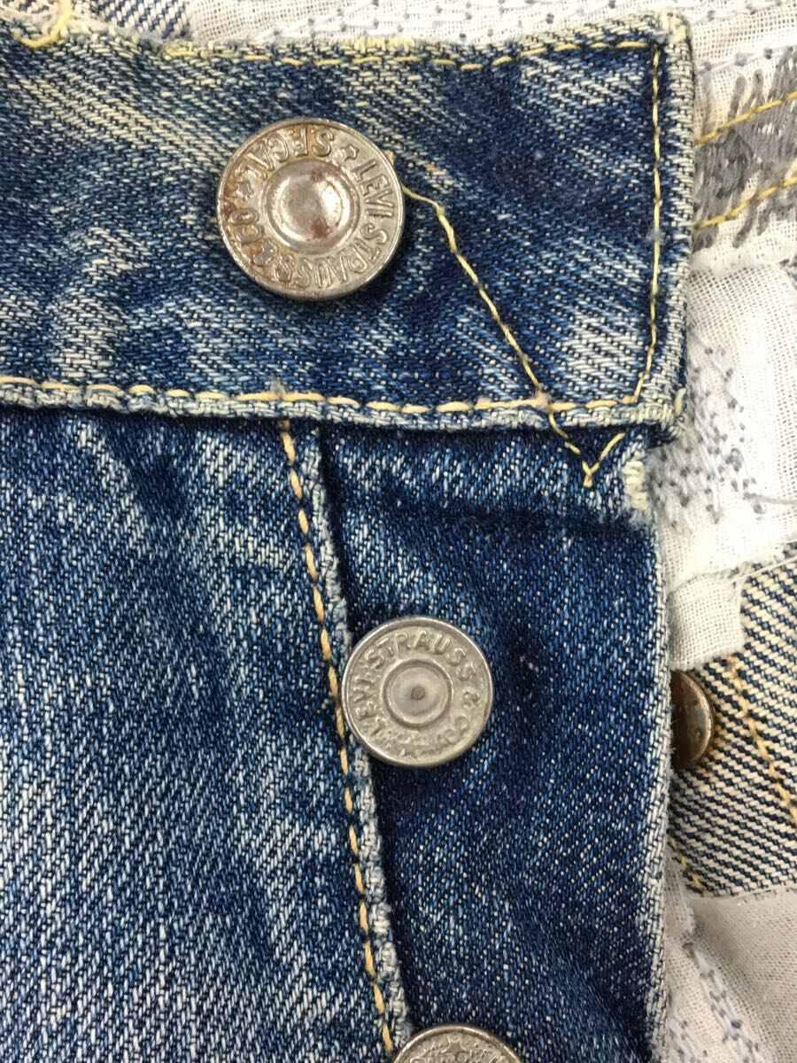 Levi’s◆デニム/47モデル後期/Vステッチ/銅製リベット/隠しリベット/リペア多/50～53年製_画像3