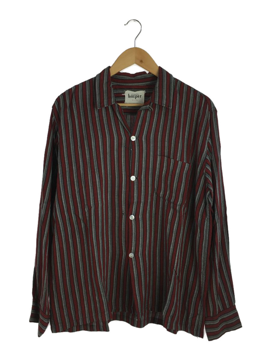 超大特価 vintage/harper/50-60s/長袖シャツ/L/レッド/ブラック