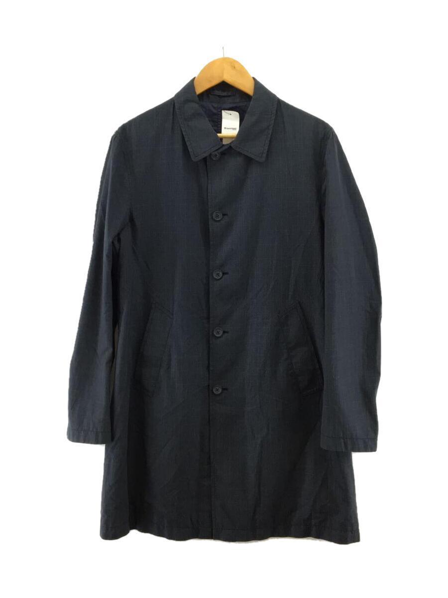 最前線の LARDINI◇ステンカラーコート/46/コットン/NVY/チェック
