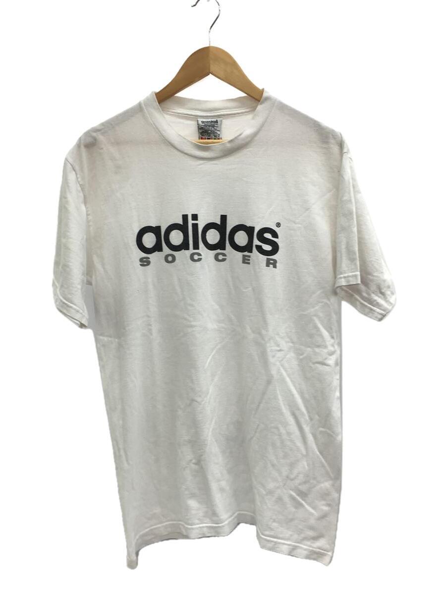adidas◆80s～90s/USA製/Tシャツ/XL/コットン/WHT_画像1