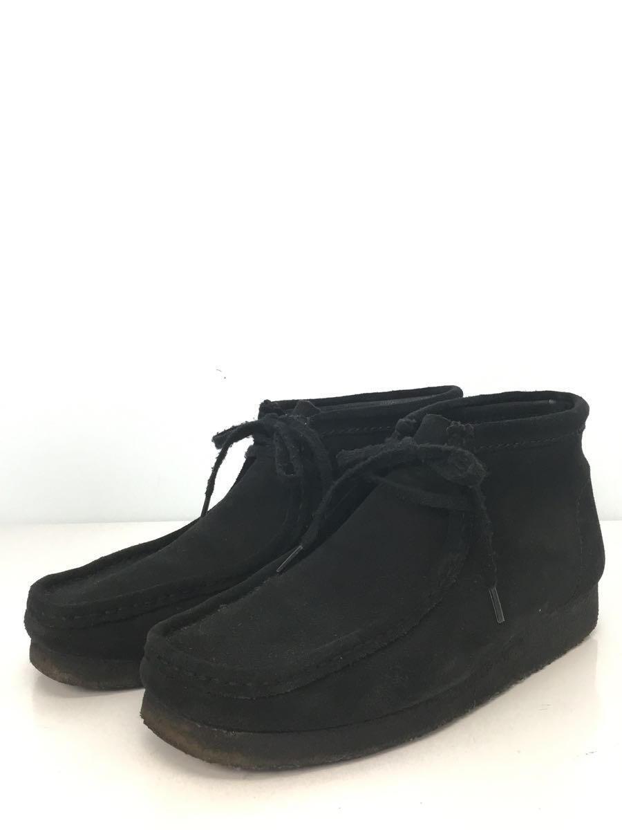 Clarks◆ブーツ/26cm/BLK/スウェード_画像2