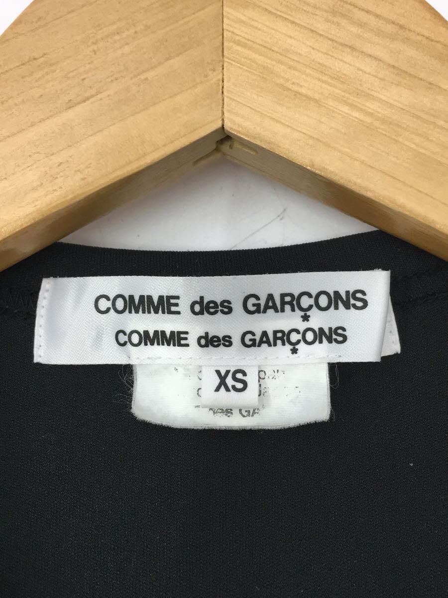 COMME des GARCONS COMME des GARCONS◆14AW/フリルデザインTシャツ/XS/ポリエステル/BLK/RO-T036_画像3